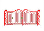 红色 铁艺大门