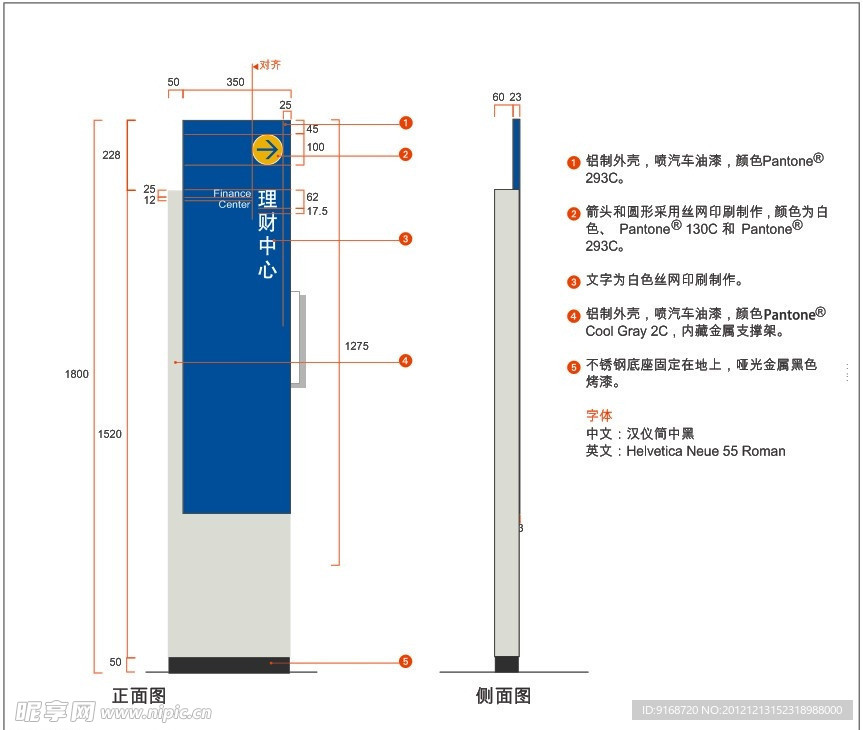 独立区域指示牌