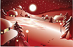 圣诞夜 雪景