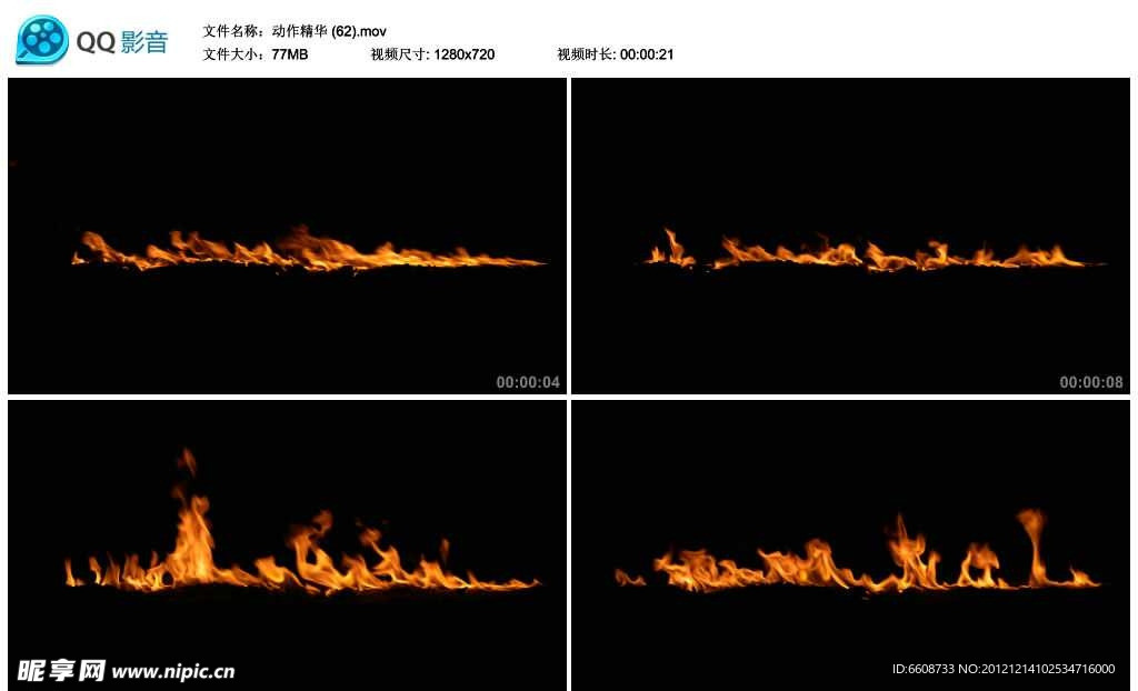 火焰燃烧视频实拍素材