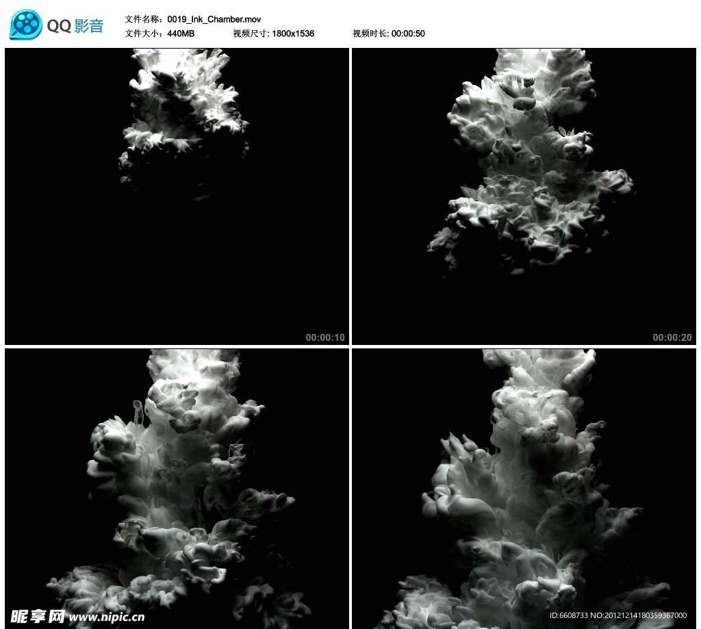 水墨中国风墨汁视频实拍素材