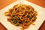 肉丝炒乌东面