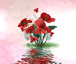 水中花朵