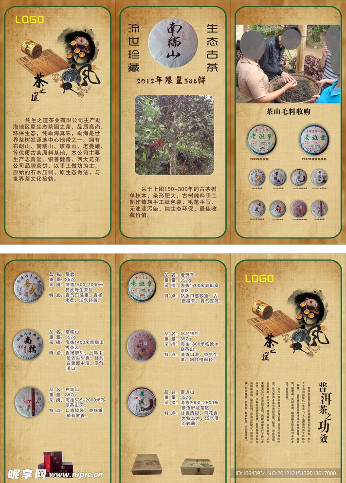 茶文化折页 茶叶传单 茶叶单张