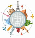 环球旅行背景