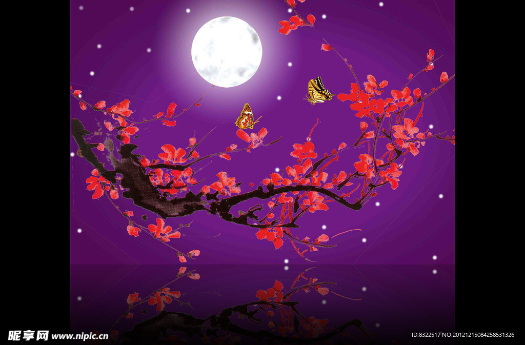 国画腊梅花