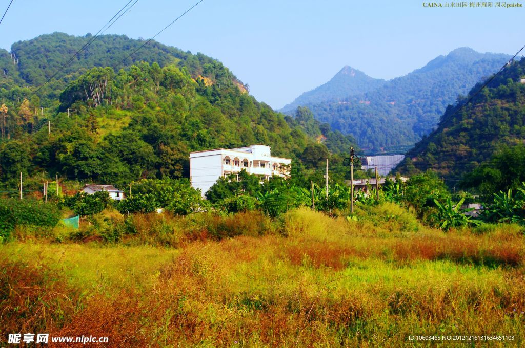 乡村校园 山水田园