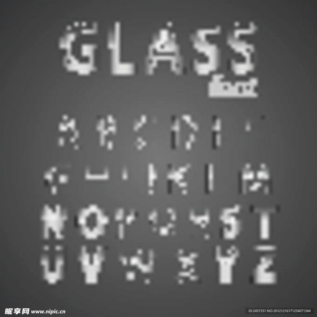 水晶玻璃字母