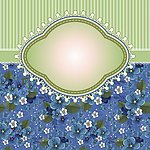 浪漫古典花纹花朵 鲜花花卡 贺卡