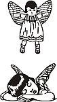 小女孩小天使