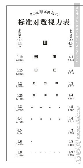 标准 视力表