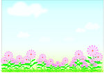 蓝天下的花朵
