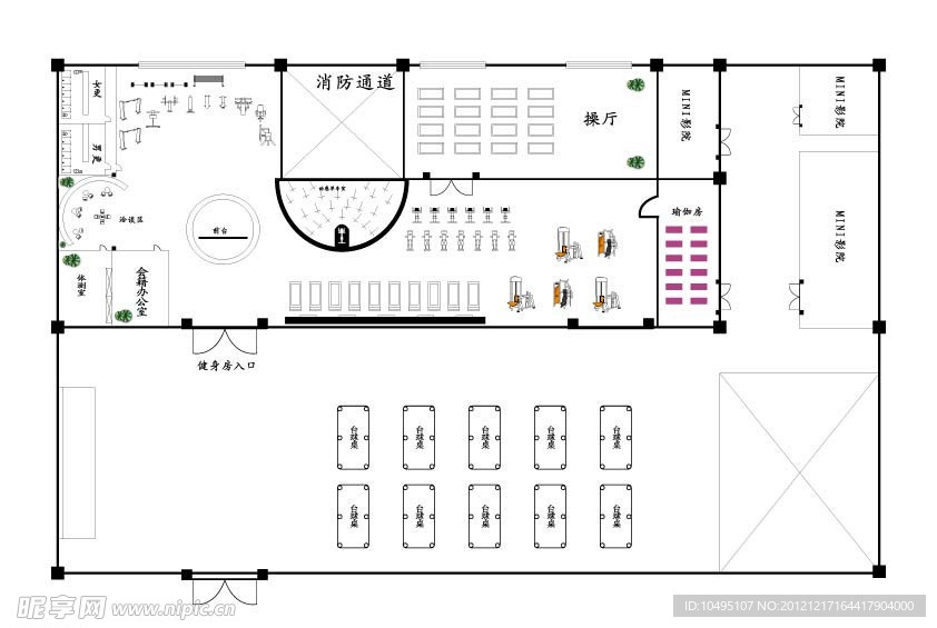 健身房平面图