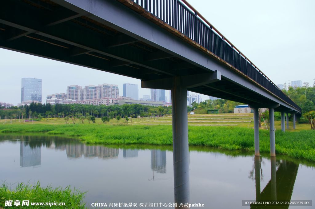 城市风景 河道桥梁