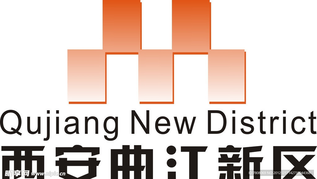 西安曲江新区logo