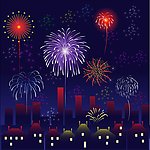 城市烟花礼花