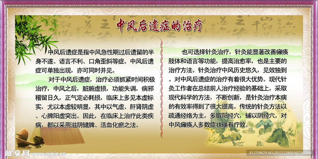中医养生展板