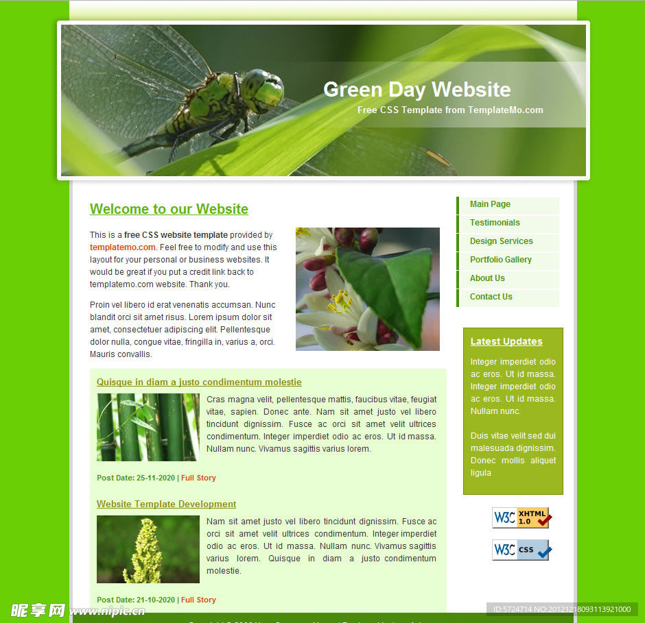 绿色大自然网站模版