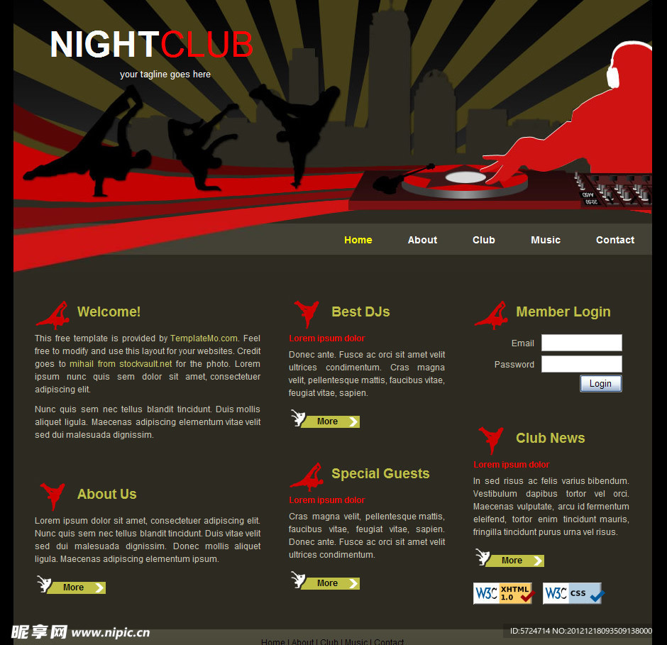 夜总会网站模版
