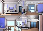 客厅设计 室内设计 3D模型 效果图