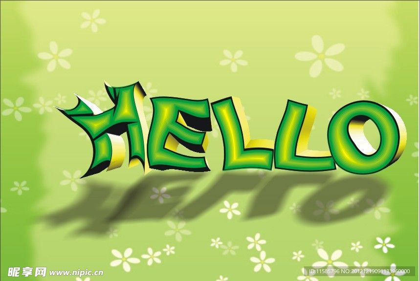 字体设计hello