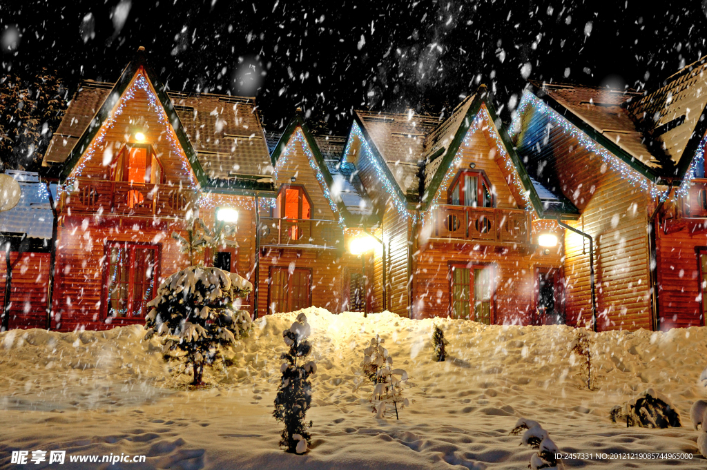 雪夜圣诞背景