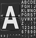 金属字母数字符号