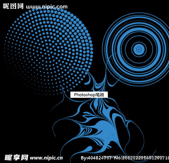 圆点绚丽特效ps笔刷
