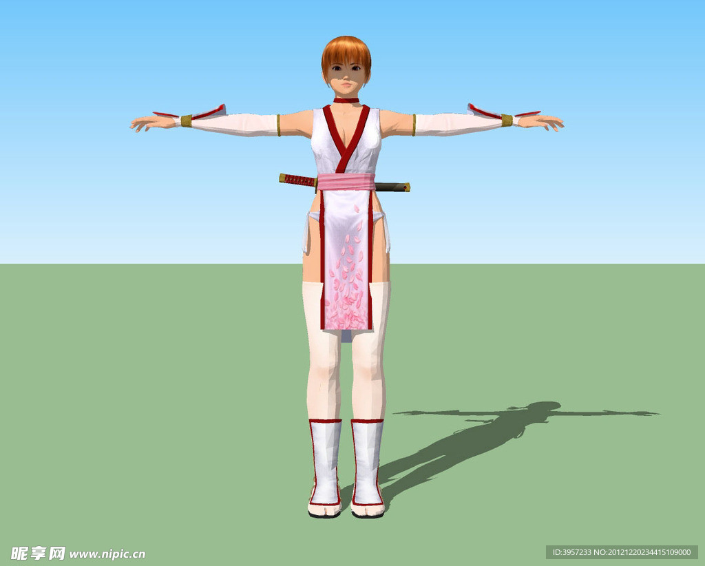 游戏美女3d模型