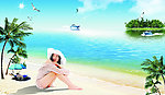海滩 美女