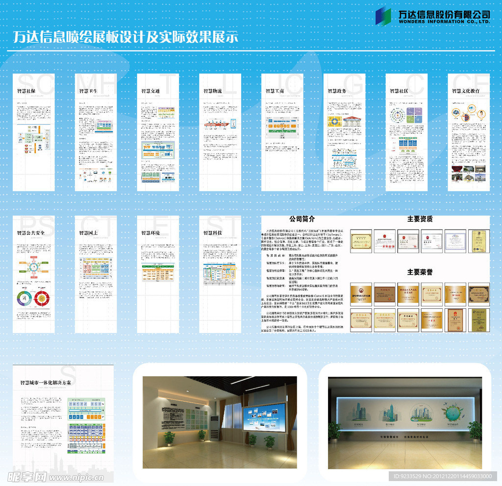 万达信息展板