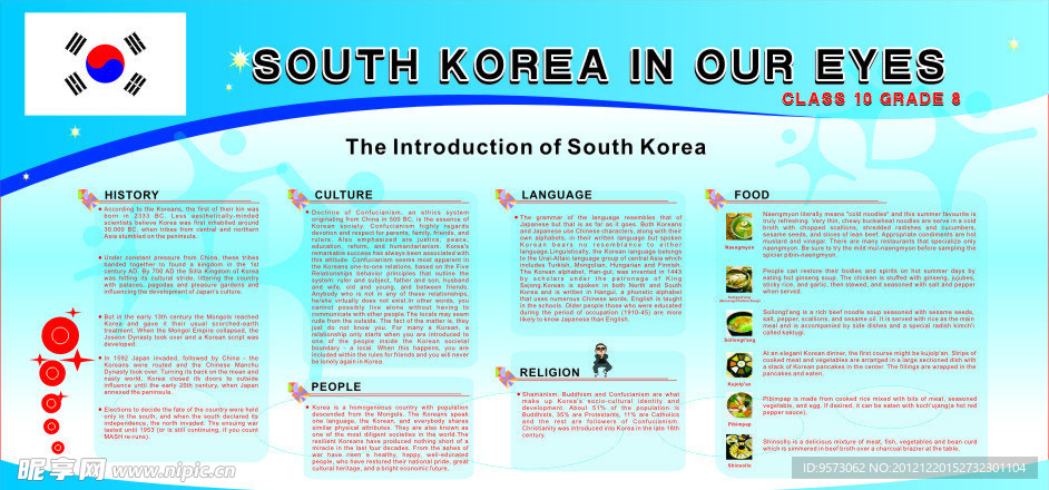 韩国文化展板