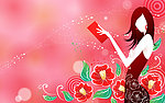 花朵美女