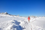 走在雪地上