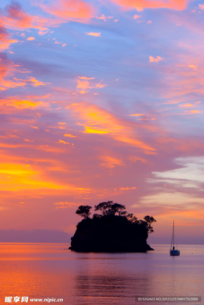 夕阳小岛