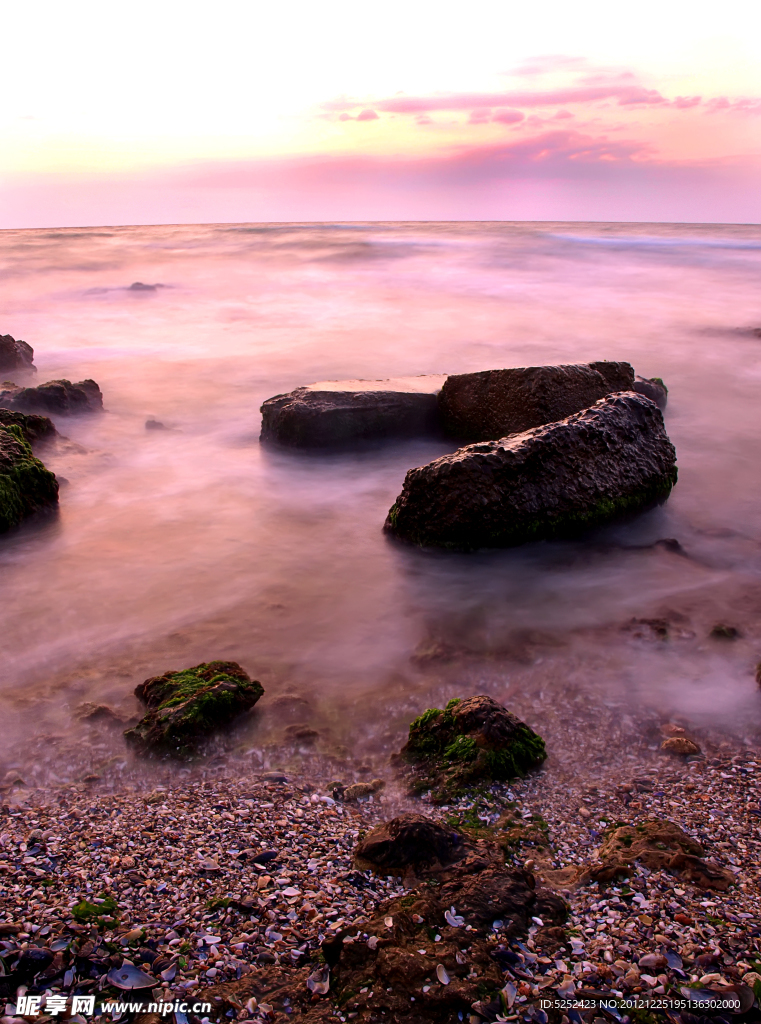 夕阳海滩
