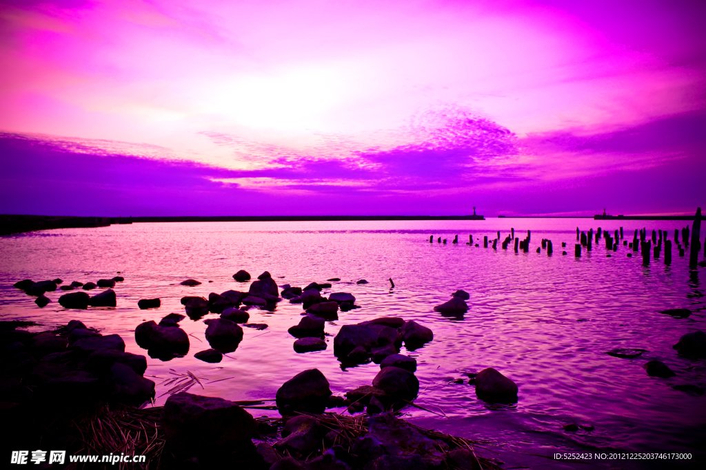 夕阳海景