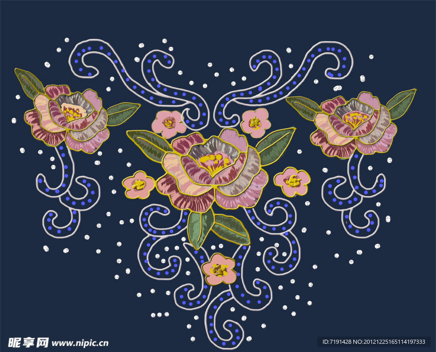 手绘吊坠花