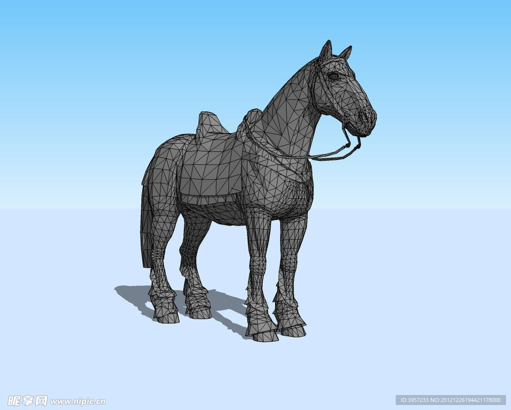战马3D模型