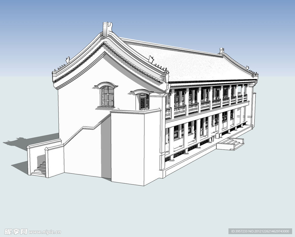 报恩楼3D模型