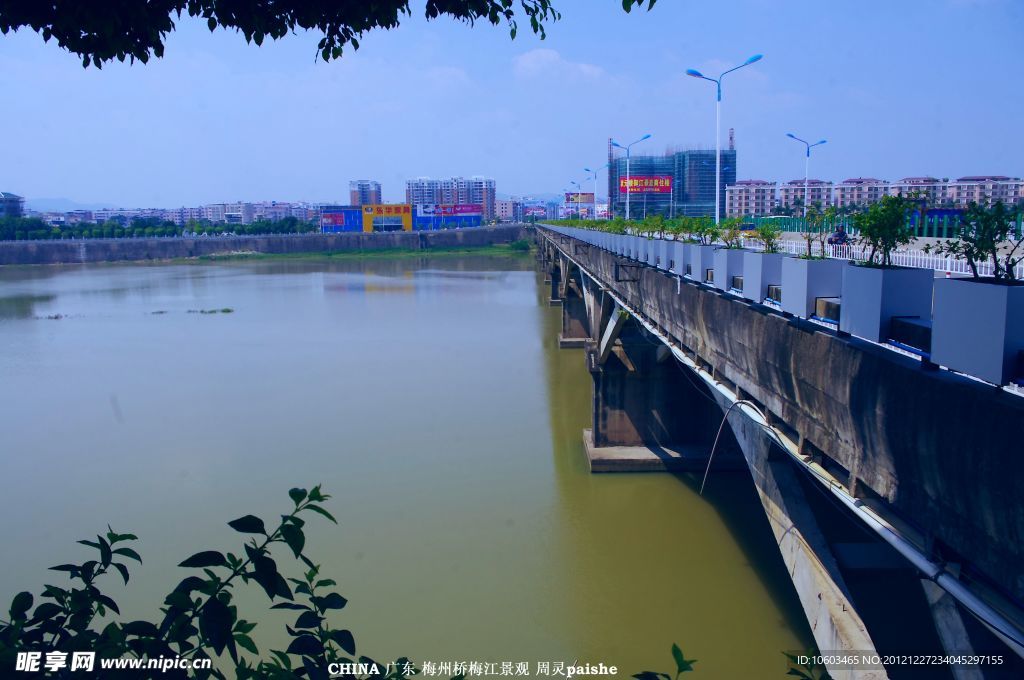 中国桥梁 梅江景色