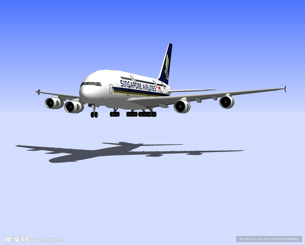 A380空中客车3D模型
