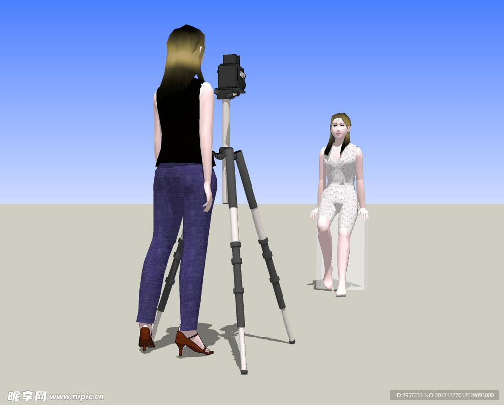 美女3D模型