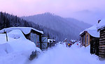 雪乡暮色