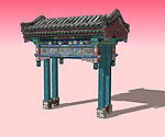 牌楼精细3D模型