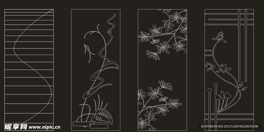 雕刻 窗花 古典 移门