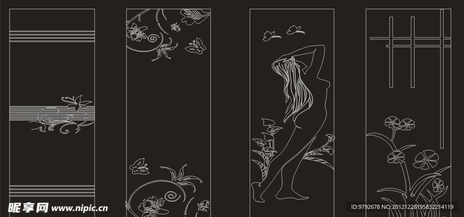 雕刻 窗花 古典 移门