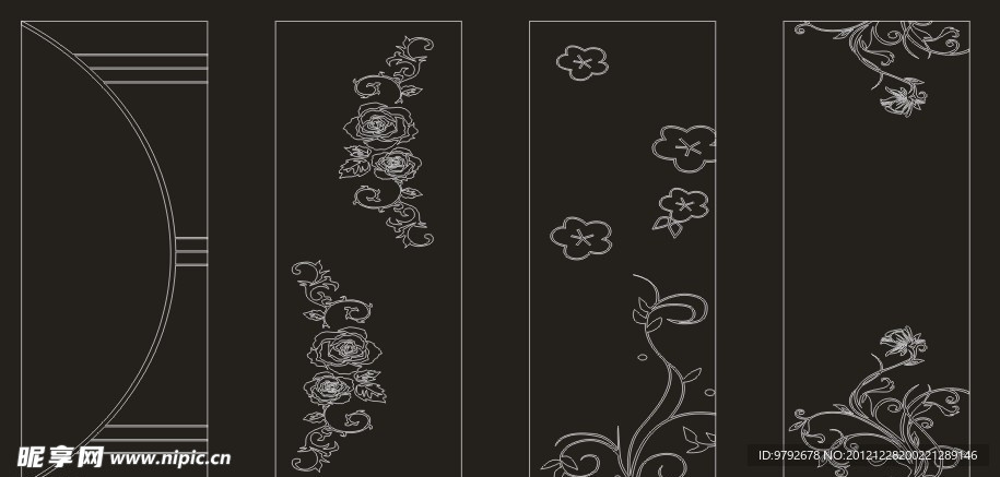 雕刻 窗花 古典 移门