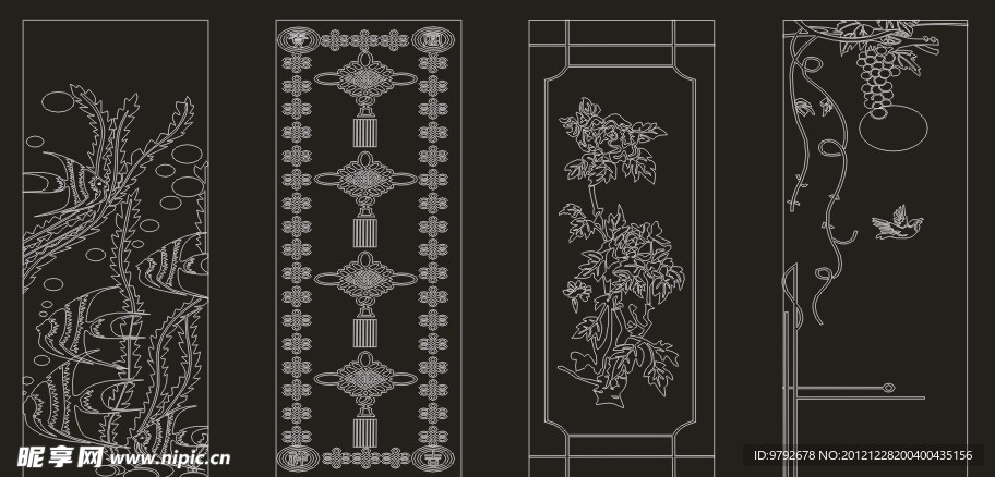 雕刻 窗花 古典 移门