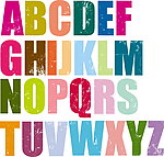 彩色字母数字